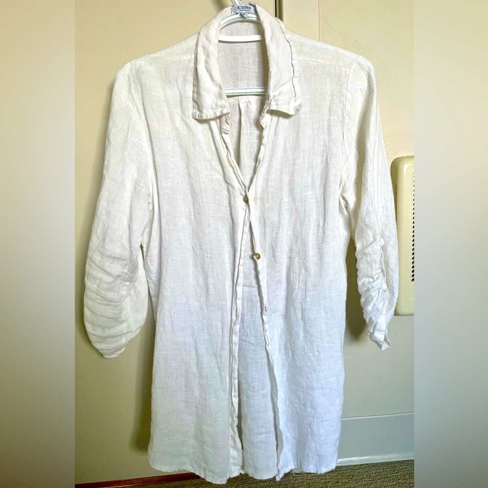 Linen button down